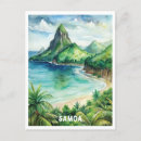 Recherche de le samoa cartes postales Aquarelle