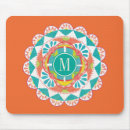 Recherche de fleur mandala tapis souris Turquoise