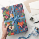 Recherche de coeur romantique papier cadeau Mignonne