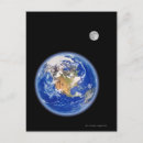 Recherche de lune de la terre cartes postales Vertical