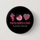 Recherche de cancer du sein rose badges Blanc