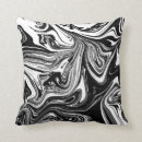 Recherche de marbre noir et blanc coussins Minimaliste