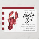 Recherche de homard rouge invitations Aquarelle