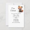 Recherche de panda rouge invitations Aquarelle