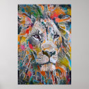 Recherche de chat psychédélique posters Abstrait