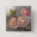 Recherche de bouquet rose badges Arrière plan gris