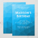 Recherche de bleu cyan invitations Moderne