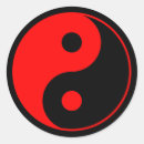 Recherche de yang rouge yin autocollants Symbole
