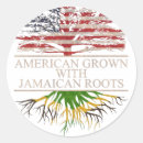 Recherche de drapeau jamaïcain autocollants Racines jamaïcaines