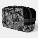 Recherche de motif vintage cosmétiques pochettes Noir