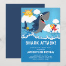 Recherche de requins invitations Garçons