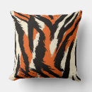 Recherche de motif tigre coussins Rouge