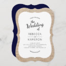 Suche nach burlap hochzeit einladungen Vintag