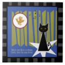 Recherche de art chat noir carreaux Rétro