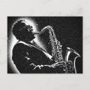 Recherche de saxophone cartes postales Joueur de saxophone