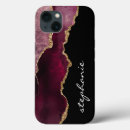 Recherche de marbre rouge iphone coques Aquarelle