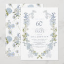 Recherche de blue floral anniversaire invitations Soixante