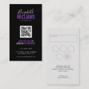 Recherche de violette et noir cartes visite Customer