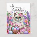 Recherche de chat pâques cartes postales Lapin