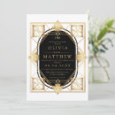 Suche nach art deco hochzeit einladungen Schwarz und gold