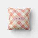 Recherche de pêche pastel coussins Monogramme