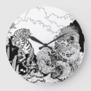 Recherche de tigre blanc horloges Illustration