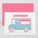 Recherche de camion crème glacée invitations Rose