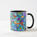 Recherche de cubistes tasses Bleu