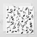 Recherche de notes musicales invitations Noir et blanc