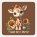 Recherche de girafe mignonne autocollants Bébé