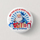 Recherche de joyeux lumineux badges Santa claus