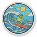 Suche nach frosch surfer Welle