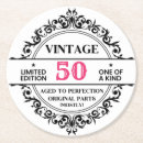 Recherche de 50 ans dessous de verres Typographie