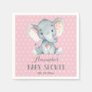 Recherche de rose gris serviettes Baby shower éléphant
