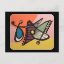 Recherche de papillon abstrait cartes postales Moderne