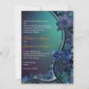 Recherche de paon paisley invitations Bleu