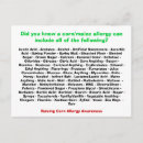 Recherche de allergie cartes postales Nourriture