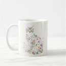 Recherche de silhouette de chat tasses Pour elle