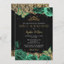 Recherche de black rose gold anniversaire invitations Papillon