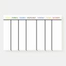 Recherche de jours de la semaine post its Hebdomadaire