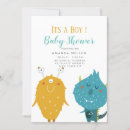 Recherche de monstre baby shower invitations Mignonne