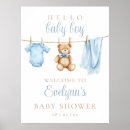 Suche nach baby wäscheleine poster Blau