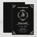 Recherche de décoratif mariage invitations Noir et blanc