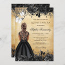 Recherche de papillon vintage invitations Quinceanera