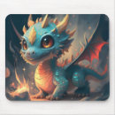 Recherche de dragon bleu tapis souris Imaginaire