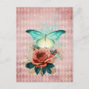Recherche de bouquet roses cartes postales Papillon