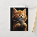 Recherche de chaton adorable cartes postales Généré par l'ia