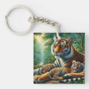 Suche nach tiger im dschungel schlüsselanhänger Malerei