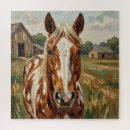 Recherche de cheval blanc puzzles Ferme