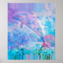Recherche de dauphin rose posters Bleu
